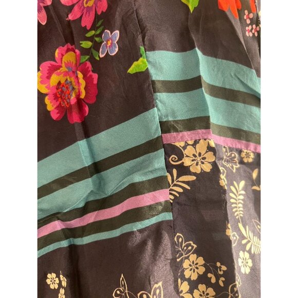 $349 NWD Johnny Was Silk Floral Long Sleeves Blouse Size S - Picture 11 of 11